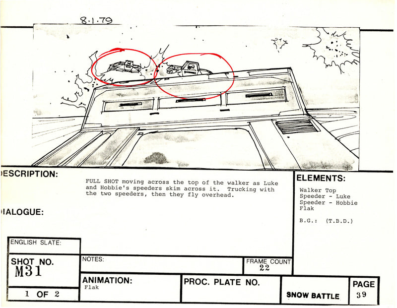 Star Wars: Episode V - The Empire Strikes Back: VFX Storyboard