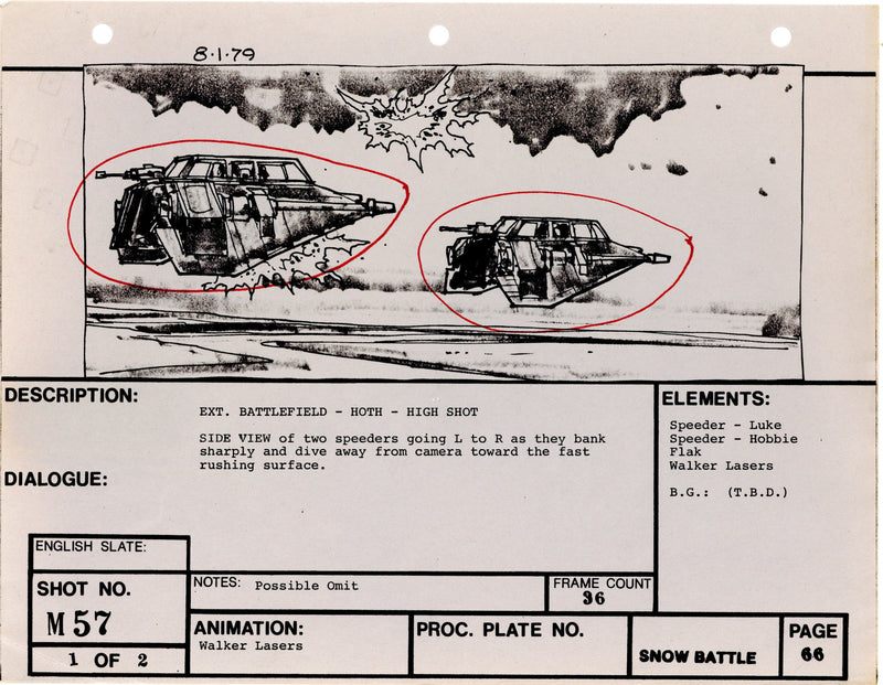 Star Wars: Episode V - The Empire Strikes Back: VFX Storyboard