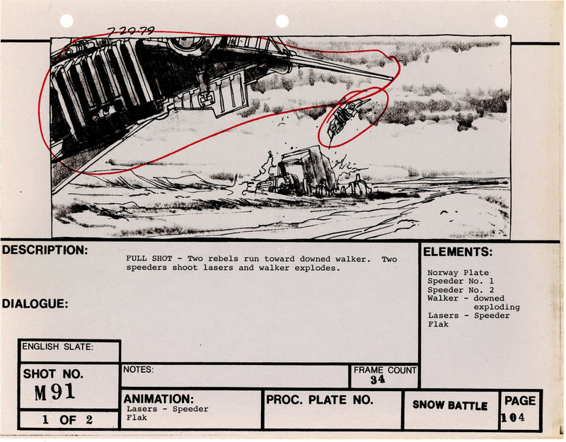 Star Wars: Episode V - The Empire Strikes Back: VFX Storyboard