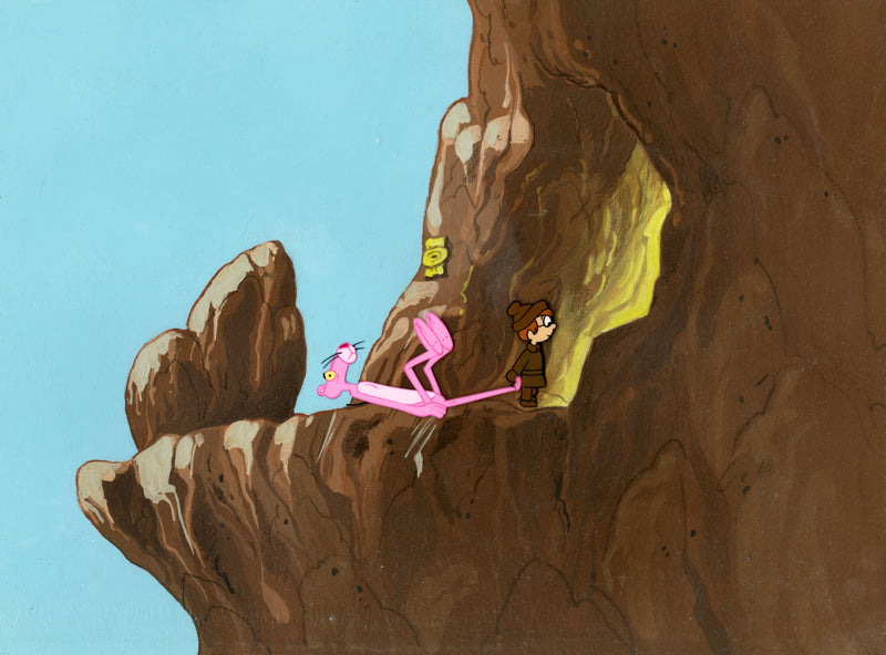 The Pink Panther Original Production Cel on Original Background