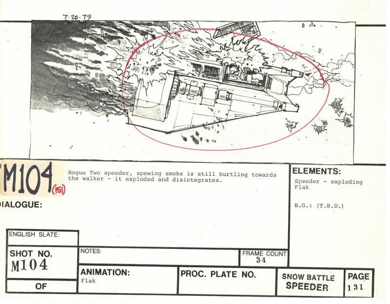 Star Wars: Episode V - The Empire Strikes Back: VFX Storyboard