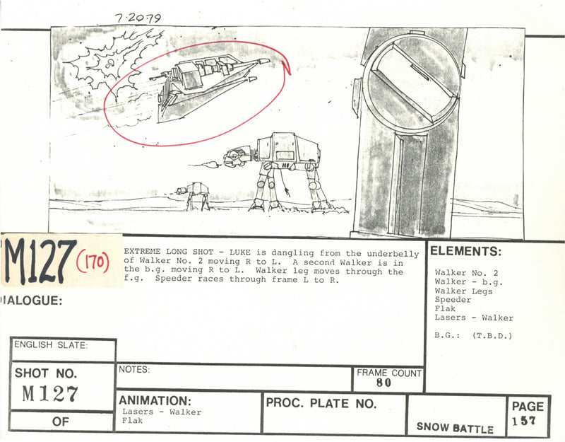 Star Wars: Episode V - The Empire Strikes Back: VFX Storyboard