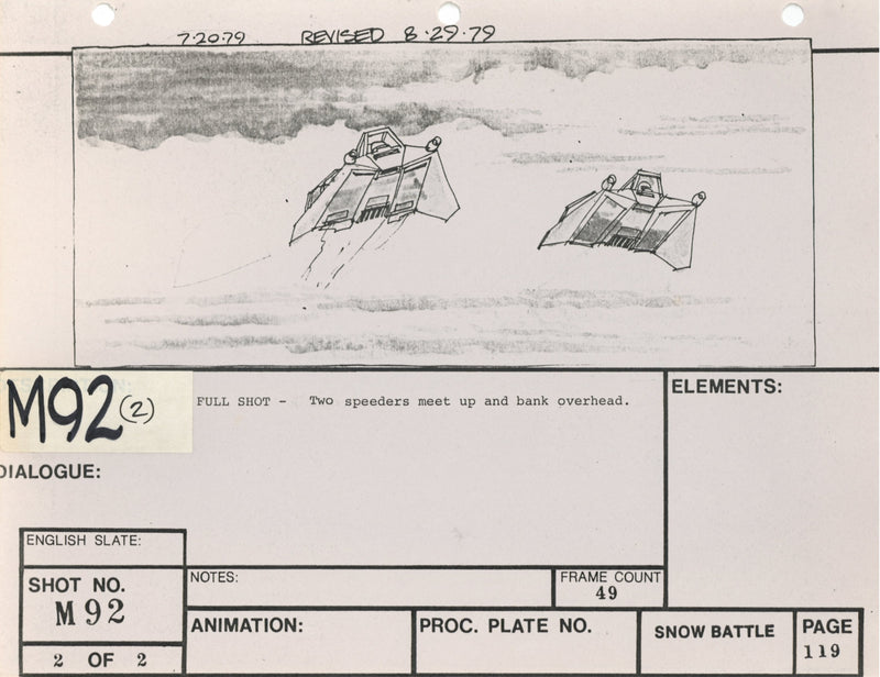 Star Wars: Episode V - The Empire Strikes Back: VFX Storyboard