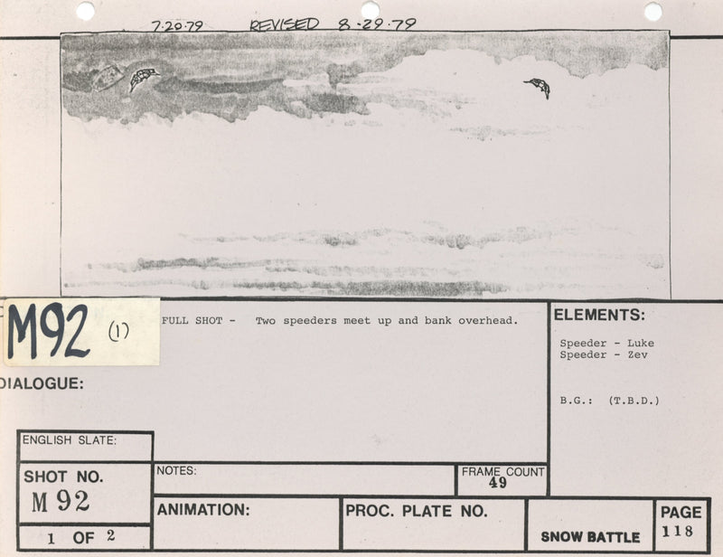 Star Wars: Episode V - The Empire Strikes Back: VFX Storyboard