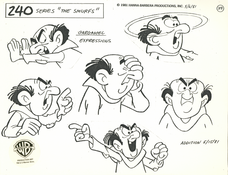 The Smurfs Original Stat Model Sheet