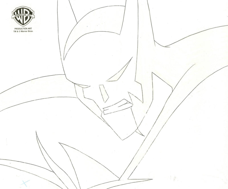 Batman Beyond Original Production Cel with Matching Drawing: Batman