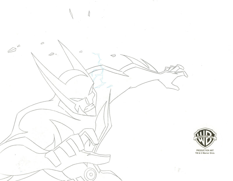 Batman Beyond Original Production Cel with Matching Drawing: Batman