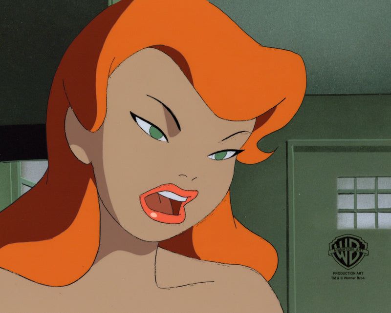 Batman The Animated Series Original Production Cel with Matching Drawing: Poison Ivy