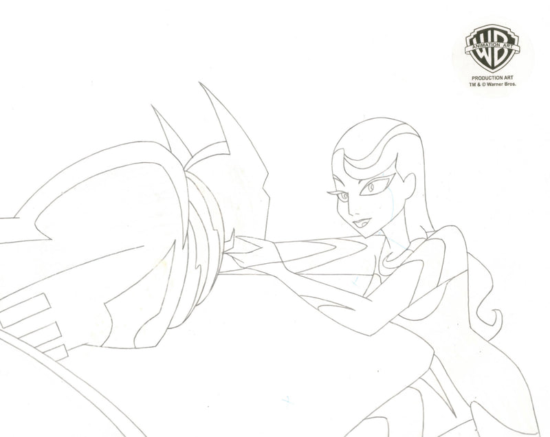 Batman Beyond Original Production Drawing: Batman and Inque