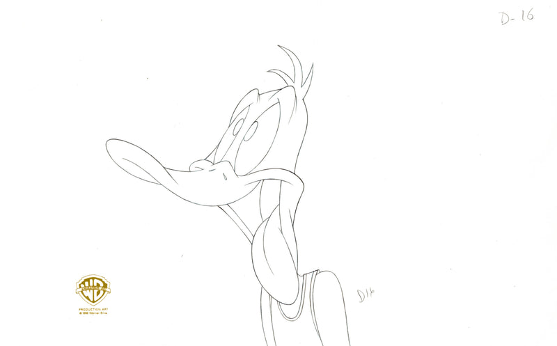 Space Jam Original Production Drawing: Daffy Duck