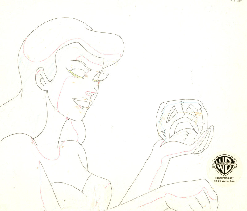 Batman The Animated Series Original Production Cel with Matching Drawing: Poison Ivy