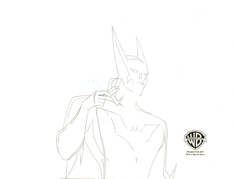 Batman Beyond Original Production Cel with Matching Drawing: Batman