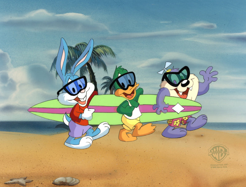 Tiny Toon Adventures Original Production Cel: Buster, Plucky, Dizzy Devil