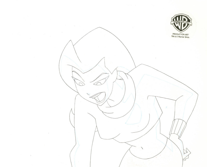 The New Batman Adventures Original Production Cel with Matching Drawing Signed by Diane Pershing: Poison Ivy