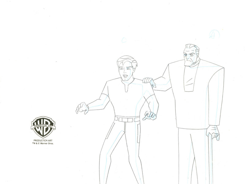 Batman Beyond Original Production Cel with Matching Drawing: Terry, Bruce