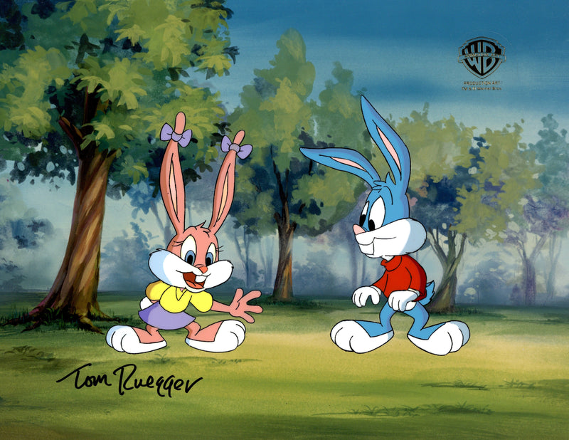 Tiny Toon Adventures Original Production Cel Signed by Tom Ruegger: Babs, Buster