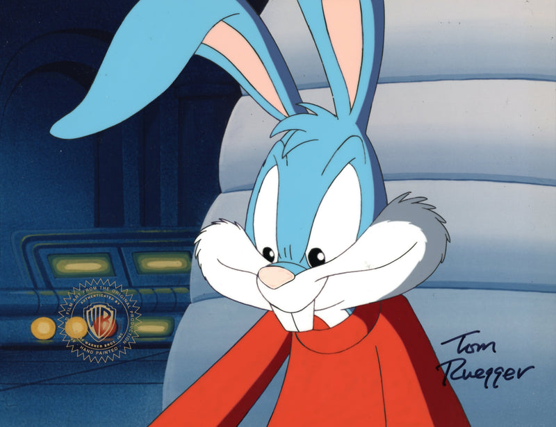 Tiny Toon Adventures Original Production Cel Signed by Tom Ruegger: Buster Bunny