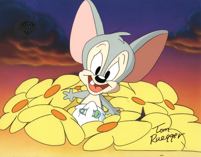 Tiny Toon Adventures Original Production Cel Signed by Tom Ruegger: Li'l Sneezer