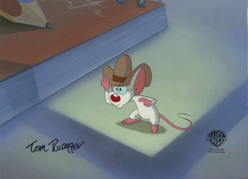 Pinky And The Brain Original Production Cel Signed by Tom Ruegger: Pinky