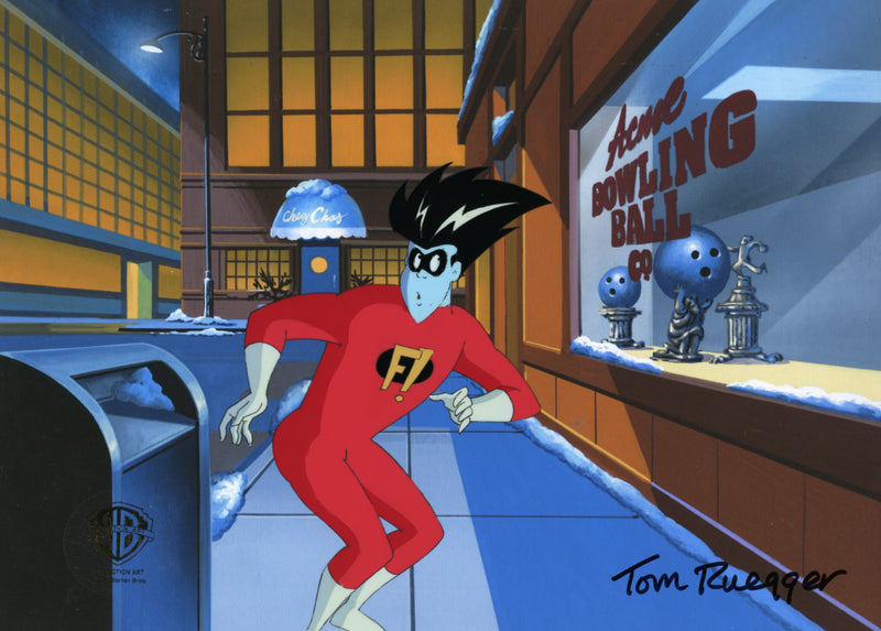 Freakazoid Original Production Cel Signed by Tom Ruegger: Freakazoid