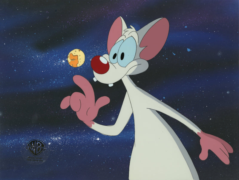 Pinky And The Brain Original Production Cel on Original Background: Pinky