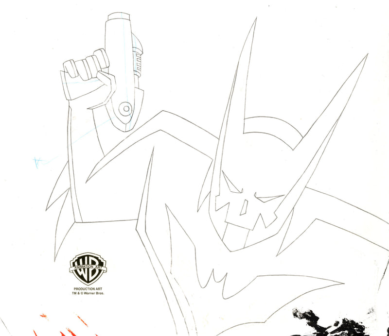 Batman Beyond Original Production Cel with Matching Drawing: Batman