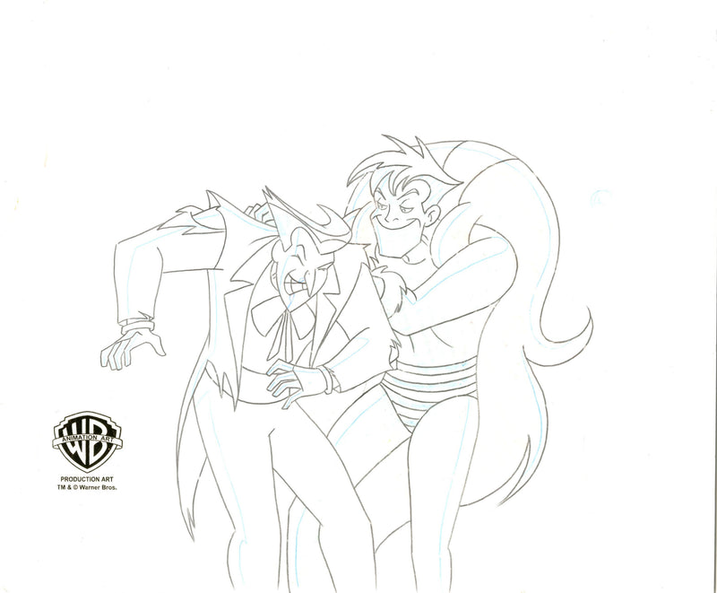 The New Batman Adventures Original Production Drawing: Joker, Creeper