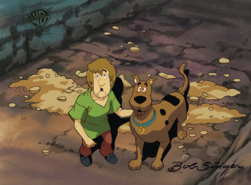 Scooby-Doo on Zombie Island Original Production Cel with Matching Drawing Signed by Bob Singer: Shaggy, Scooby