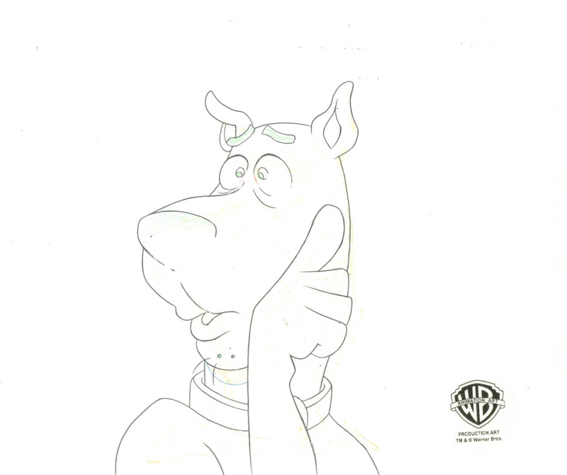 Scooby-Doo on Zombie Island Original Production Cel with Matching Drawing Signed by Bob Singer: Scooby