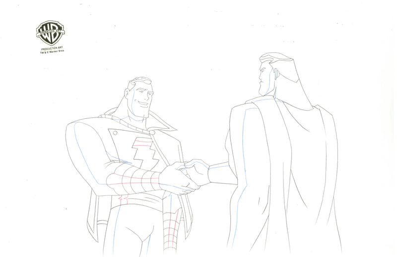 Justice League Unlimited Original Production Drawing: Shazam, Superman