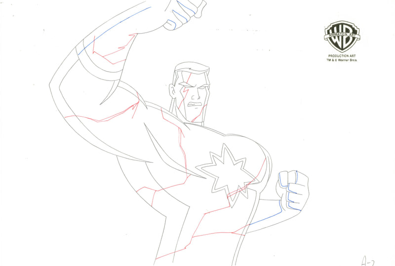 Justice League Unlimited Original Production Drawing: Captain Atom