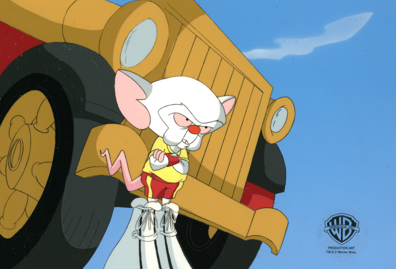 Pinky And The Brain Original Production Cel on Original Background: Brain