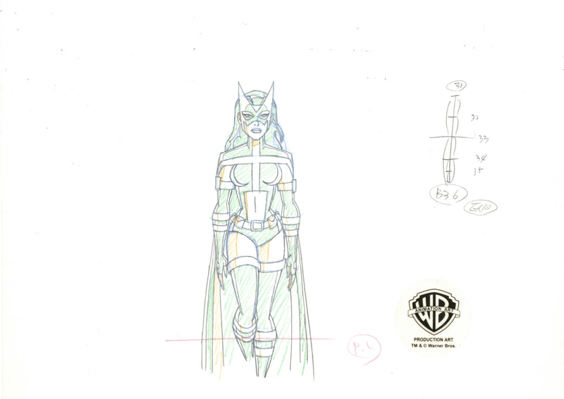 Justice League Unlimited Original Production Drawing: Huntresss