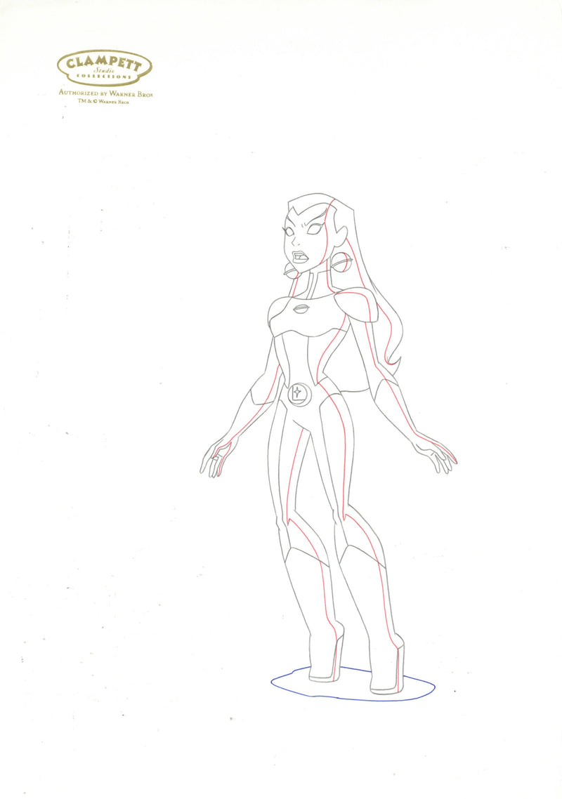 Legion of Super Heroes Original Production Drawing: Saturn Girl