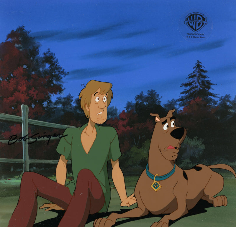 Scooby-Doo and the Witch's Ghost Original Production Cel and Matching Drawing Signed by Bob Singer: Shaggy, Scooby