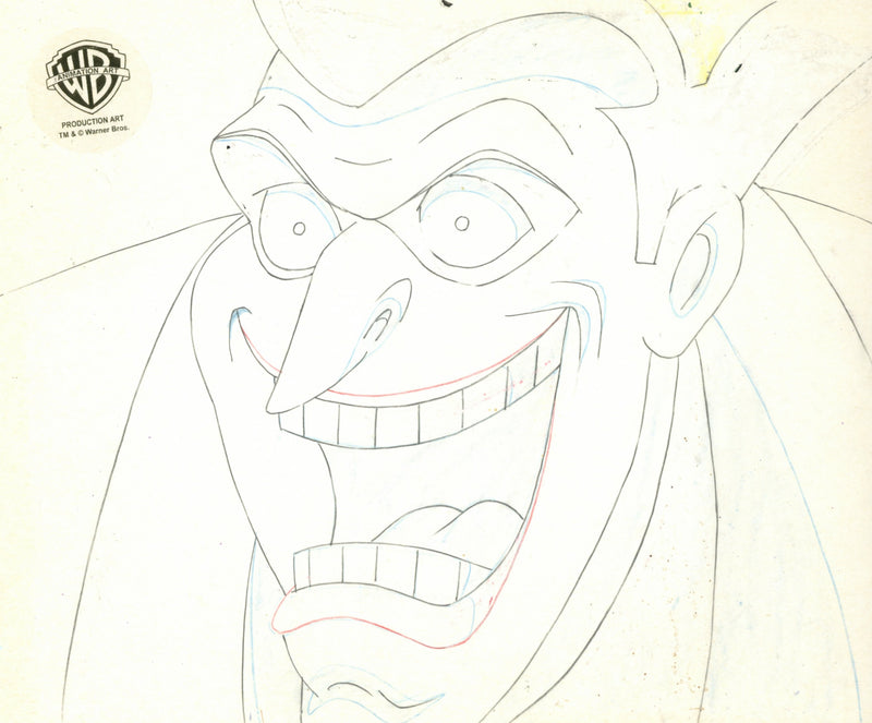 Batman The Animated Series Original Production Cel with Matching Drawing: Joker