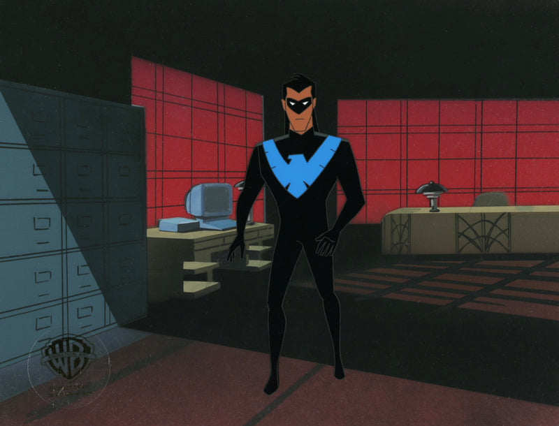 The New Batman Adventures Original Production Cel on Original Background: Nightwing