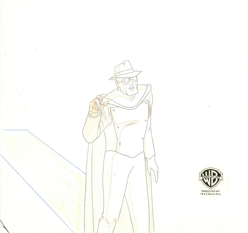 Batman The Animated Series Original Production Cel with Matching Drawing: Gray Ghost