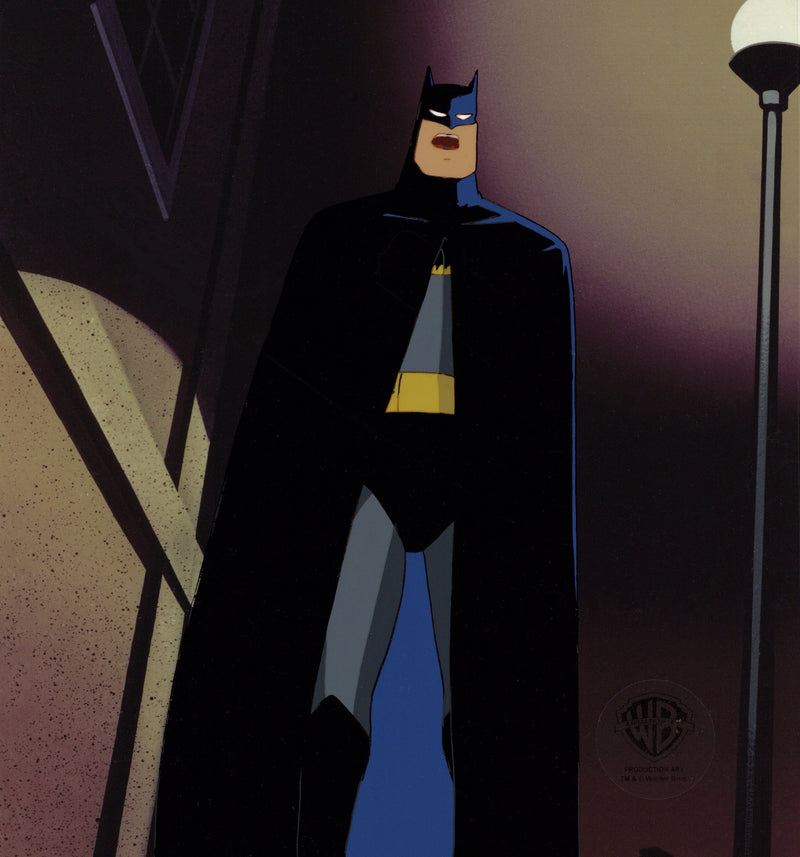 Batman The Animated Series Original Production Cel with Matching Drawing: Batman