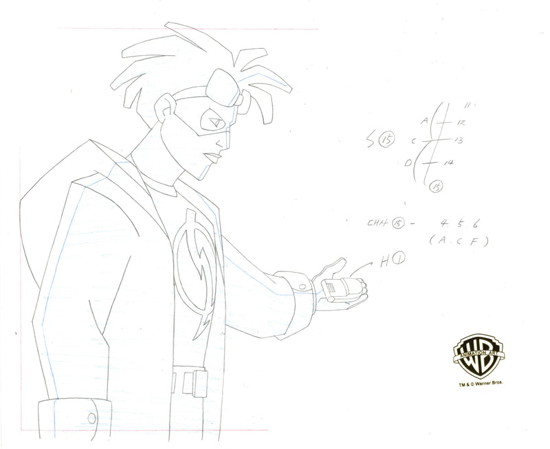 Static Shock Original Production Drawing: Static