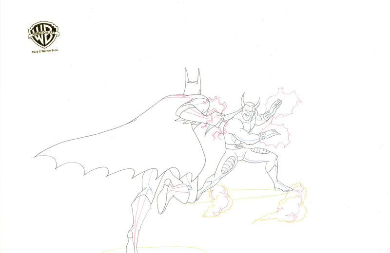 Justice League Unlimited Original Production Drawing: Batman, Shatterfist