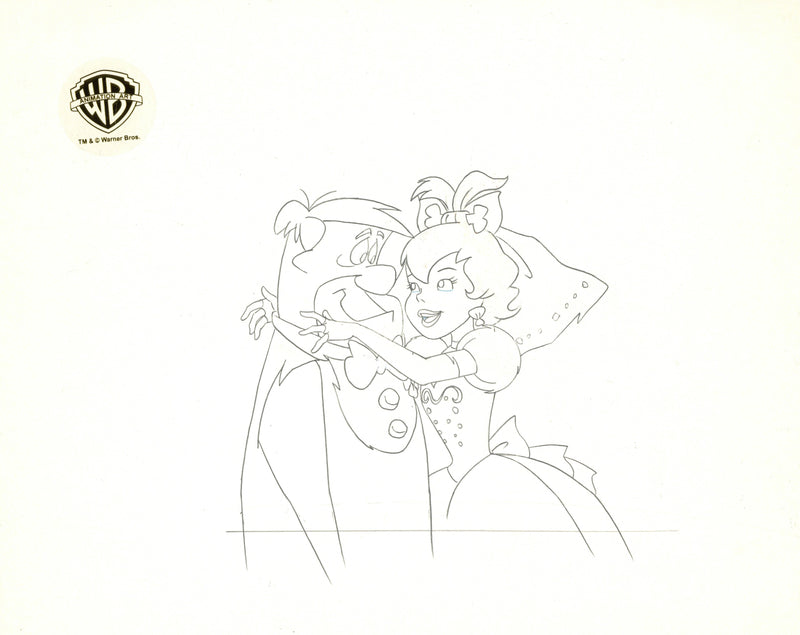 The Flintstones Original Production Drawing: Fred, Pebbles