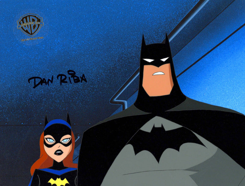 The New Batman Adventures Original Production Cel Signed by Dan Riba: Batman, Batgirl