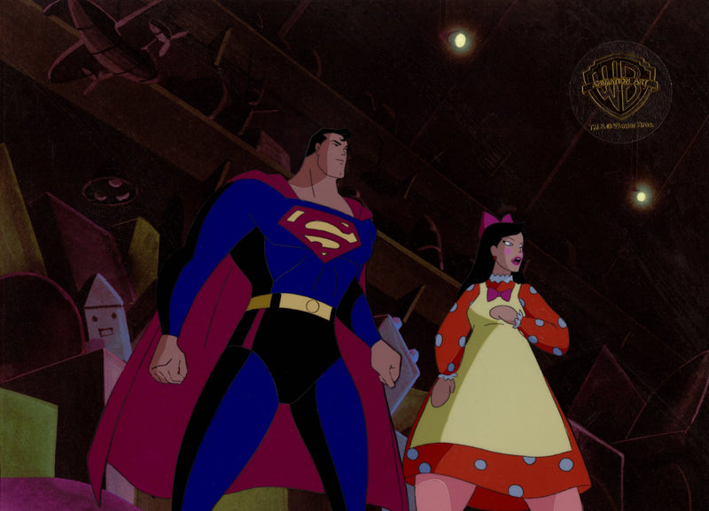 Superman The Animated Series Original Production Cel: Superman, Lois Lane