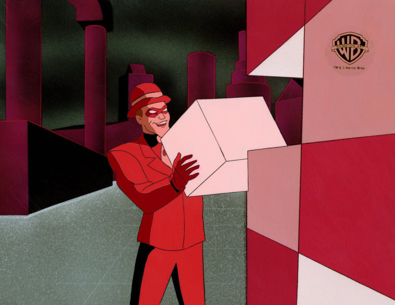 Batman The Animated Series Original Production Cel with Matching Drawing: Riddler