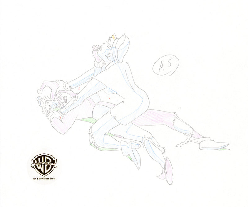 Superman The Animated Series Original Production Drawing: Harley Quinn, Mercy