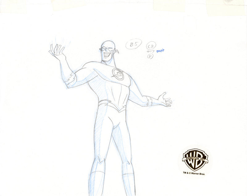 Superman The Animated Series Original Production Drawing: The Flash