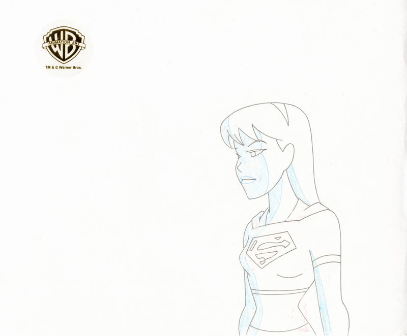 The New Batman Adventures Original Production Drawing: Supergirl