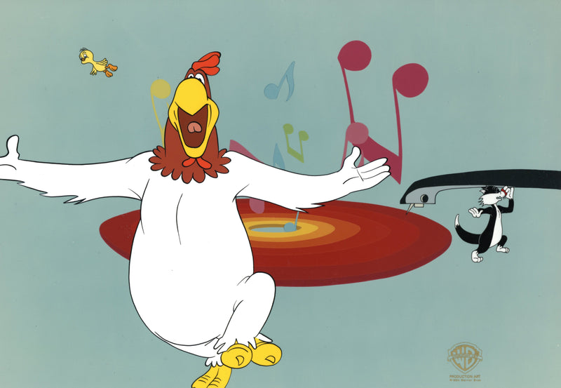 Looney Tunes Original Production Cel: Foghorn Leghorn, Sylvester, Tweety