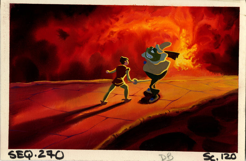 Thumbelina Original Concept Painting: Prince Cornelius, Grundel